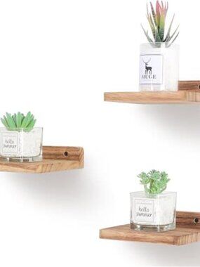 New Small Floating Shelf, 5x6 Inch Display Ledges for Wall,Mini Shelves,Rustic